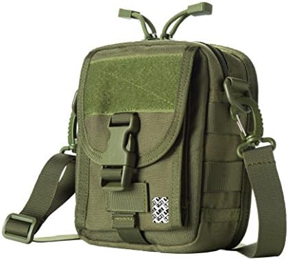 LefRight Tactical Buckle Release MOLLE SmartPhone Pouch Waist Belt Bag Pack EDC Utility Gadget Outdoor Gear Black, Size M (Olive Drab)