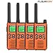 floureon Rechargeable Long Range Two-Way Radios Walkie Talkies for Adults 22 Channel 3000M (MAX 5000M) USB Cable Charging with Flashlight and LCD Screen Walkie Talkies Set of 4