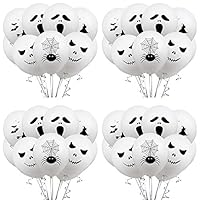 MaiYi 40pcs Halloween Latex Balloons,Witch Bat Spider Grimace Ghost Balloons for Halloween Party Supplies Home Party Decoration