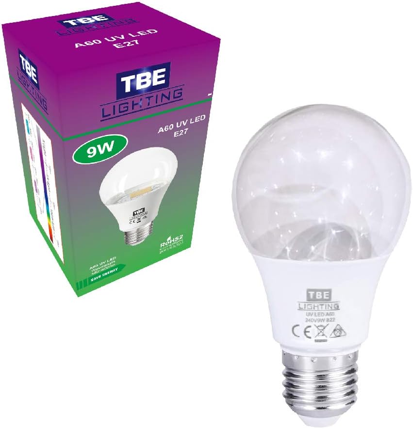 TBE LIGHTING UV LED Bulbs, 3 Pack, 9w Ultra Violet Black Light Bulbs, E27 Standard Screw Fitting, 395-400nm wavelength - Image 4