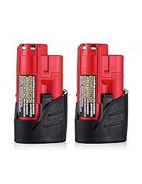 2 Paquetes M12 batería para MILWAUKEE 12 V, 2.0 Ah XC de litio 48 11 2440 48 11 2402 cordlees herramientas