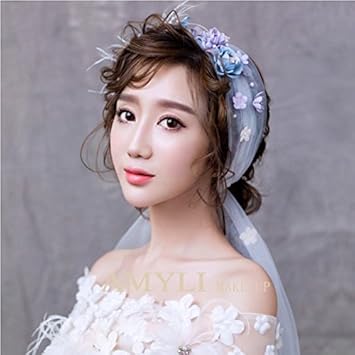 Korean Bridal Flower Hair Accessories Wedding Dress With A Crown
