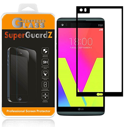 For LG V20 - SuperGuardZ [FULL COVER] Tempered Glass Screen Protector [Lifetime Replacement], 9H, 0.3mm, 2.5D Round Edge, Anti-Scratch, Anti-Bubble