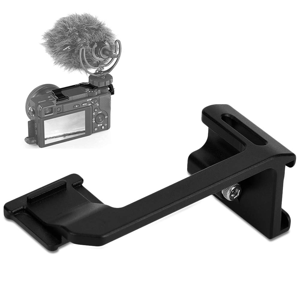 Mic Stand and Light Mount Plate Adapter Cold Shoe Relocation Extension Plate for A6000 A6300 A6400 A6500