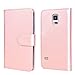 Galaxy S5 Mini Leather Flip Case - SOWOKO Samsung S5 Mini Wallet Case Credit Card Slots ID Holder, [Slim Fit] Shockproof Protective Phone Cover for Samsung Galaxy S5 Mini (Rose Gold)