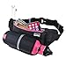 Peak Gear Waist Pack and Water Bottle Belt - Improved Belt Strap - Hydration Fanny Pack for Jogging, Walking or Hiking | Pink
