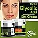 Glycolic 10% Cream – with Antioxidants, Hydrated Collagen, Olive Oil, for anti-aging fine lines, wrinkles, pores, hyperpigmentation, dry skin – fades dark spots, removes dead skin cells