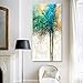 Canvas Wall Art Green Abstract Tree Woods Artwork Canvas Print Paintings for Wall and Home Decoration