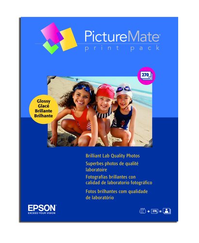 Epson T5570-270 PictureMate Print Pack -2 Inkjet Cartridges, 270 Sheets Glossy Photo Paper