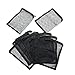 WEFOO 10 Pcs Aquarium Filter Media Bags for Pelletized Carbon, Bio Balls, Ceramic Rings, Ammonia Remover, Black