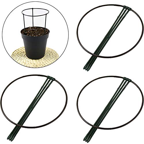 Creation Core 3Pcs Plastic Plant Support Stakes Lodging-Resistant Flower Supports DIY Garden Pot Climbing Trellis