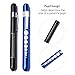 Nurse LED Penlight with Pocket Clip Medical Reusable Pen Light with Pupil Gauge Set by Paramed for Nursing Students Doctors Clinical Occasion with Batteries Free, 2 Piece, Black and Dark Blue
