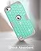 Hocase iPod Touch 7th/6th/5th Generation Case, Shockproof Heavy Duty Silicone Rubber+Hard Plastic Glitter Protective Case for iPod Model A2178, A1574, A1509, A1421 - Teal/Gray
