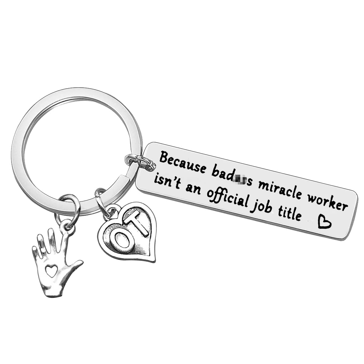 Dabihu Occupational Therapist Gift Appreciation Keyring Because Miracle Worker Isn't An official Job title Keychain Funny Occupational Therapist Gifts OT Assistant Thank You Gifts Graduation Gift