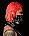 iHeartRaves Radiant Hamsa Neck Gaiter Mask Full Face Covering - Cool Breathable Lightweight Fabric Mouth Gator for Men & Women