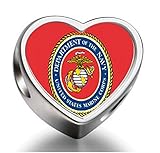 J.Charm Character Marine Corps Heart Photo Charms Beads bead DIY