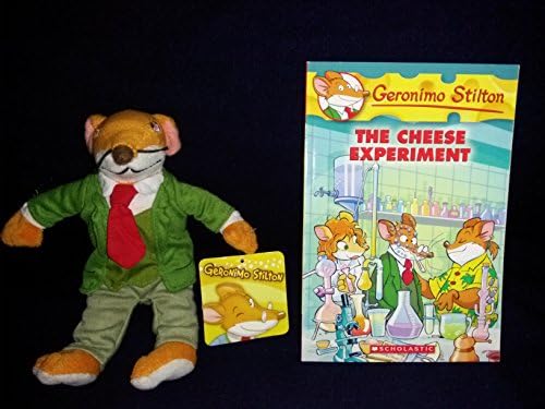 Geronimo Stilton Plush 7 Inches and The Cheese Experiment Softcover Book