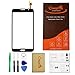 Samsung Galaxy Mega2 SM-G750 Black Front Outer Lens Glass Touch Screen Digitizer Replacement CrazyFire Repair Kit Include Touch Screen Lens Glass Digitizer, Adhesive ,7pcs Tools Kit Compatible With G750F G750A G750H Etc.