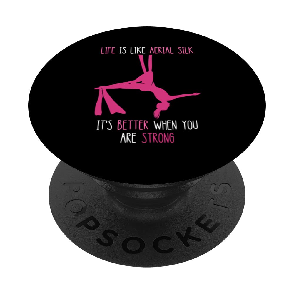 Aerial Life Is Like Aerial Silk Hanging Aerialist Trapeze PopSockets Swappable PopGrip