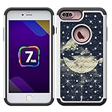 iPhone 7 Plus Case, iPhone 8 Plus Case, MagicSky [Shock Absorption] Studded Rhinestone Bling Hybrid Dual Layer Defender Protective Cover For Apple iPhone 7 Plus (2016) / iPhone 8 Plus (2017)–Night Sky