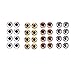 RAH 3-D Hard Epoxy Eyes (60 Pack) Fly Tying Lures Crafts 7 Sizes (Ice, 6 mm)