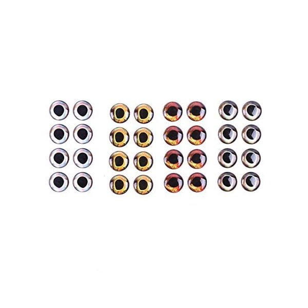 RAH-3D-Epoxy-Eyes-60-Pack-For-Fishing-Fly-Tying-Fishing-Lures-Crafts-Available-in-multiple-Colors-Sizes-Lifelike-3D-Fish-Eyes