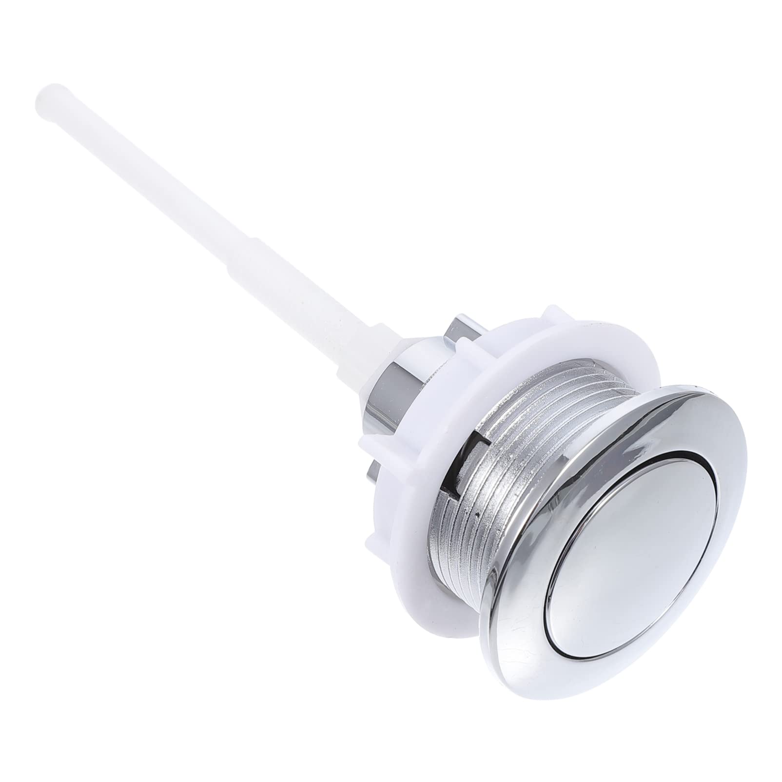 1pc Round Toilet Button Replacement Tank Button Durable Toilet for Toilet, Silver, I05VP11J58DH18K8H1N35N6