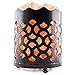 Crystal Decor Natural Himalayan Salt Lamp with Salt Chunks in Cylinder Design Metal Basket and Dimmable Cord - Fan Design