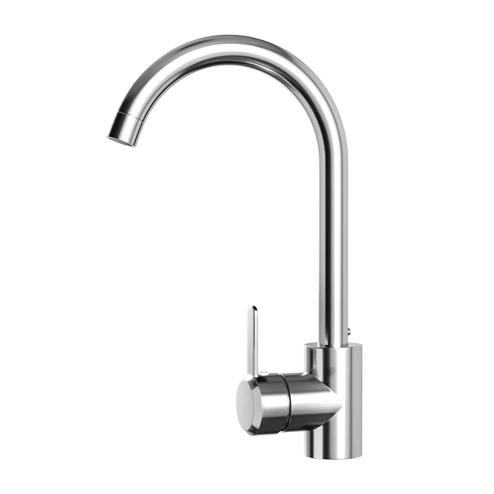 Marketero High Arc 360° Rotation Stainless Steel Monobloc Kitchen Mixer Tap - 1 Hole Single Lever Faucet with 2 Pipes