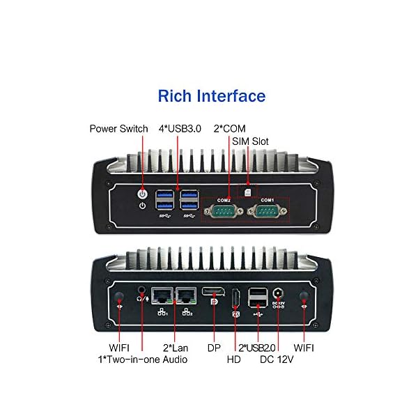 Partaker-Fanless-Mini-PC4K-Powerful-Industrial-Mini-ComputerIntel-i5-8250U-8th-Gen4-Cores-CPU8GB-Ram-240GB-SSDDual-NicHDDP4USB30SIM-Card-Slot2-COM-Windows-10-Pro Partaker Fanless Mini PC,4K Powerful Industrial Mini Computer,Core i5 8250U 8th Gen,4 Cores CPU,8GB Ram 240GB SSD,Dual…