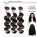 Jolia Hair 8A Grade Virgin Brazilian Body Wave 3 Bundles with 4x4 Free Part Lace Closure 100% Unprocessed Brazilian Human Hair Weave Extensions(20 22 24 + 46 closure)