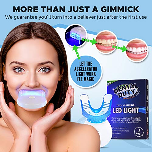 Teeth Whitening Accelerator Light| Teeth Whitening Light with 5 Effective Light Bulbs| Teeth Whitening Kit to Remove Pesky Stains| Teeth Whitener Made in USA| Get White Teeth Faster Than Other Product