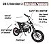 DR-X Kids Dirt Bike Holeshot-X 50cc Gas Power Mini Dirt Bike 20inches Seat Height Dirt Off Road Motorcycle, Pit Bike Fully Automatic Transmission, White