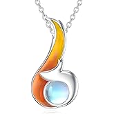 OUTANG Fox Necklace for Women 925 Sterling Silver Moonstone Fox Animal Pendant Ladies Jewelry Gifts