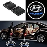 Bearfire 2 Pcs Wireless Car Door Led Welcome Laser Projector Logo Light Ghost Shadow Light Lamp Logos... (fit hyundai)