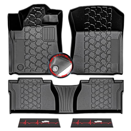 2014-2021 Toyota Tundra Double Cab & Crew Max Cab Floor Mats, Anti-Slip 3D Cust…