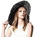 Bienvenu Women Wide Brim Roll up Visor Hat,Outdoor UPF 50+ Summer Beach Sun Protection Hat,Black