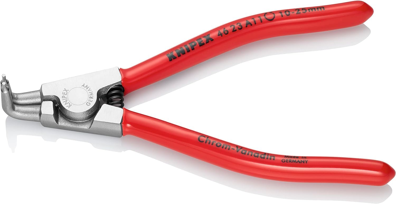 KNIPEX Circlip Pliers for External Circlips on Shafts Chrome-Plated with Plastic Coating 125 mm, 46 23 A11