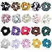 52 Pcs Velvet Hair Scrunchies Hair Bands for Women or Girls,Elastic Soft Ponytail Holder Hair Ties for Birthday, Party, Thanksgiving, Christmas