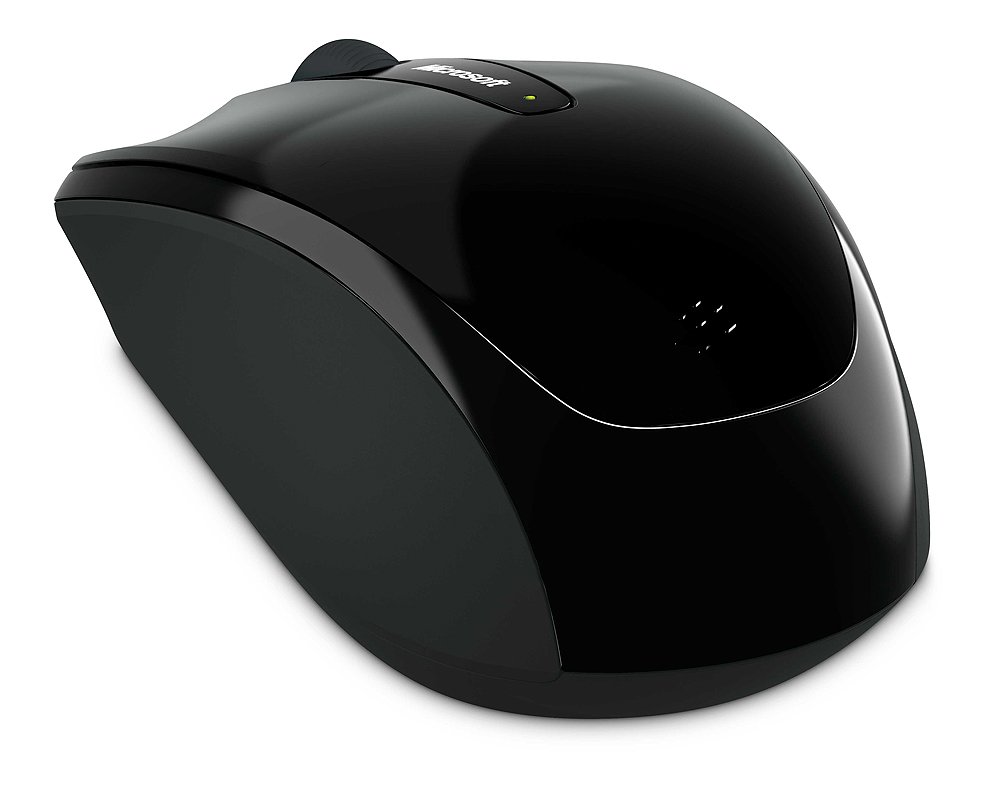 Microsoft Wireless Mobile Mouse 3500 - Black. Comfortable design, Right/Left Hand Use, Wireless, USB 2.0 with Nano transceiver for PC/Laptop/Desktop, works with for Mac/Windows Computers