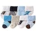 Luvable Friends baby boys Newborn and Terry Socks, Blue Brown, 0-6 Months US