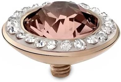 Qudo Vintage Rose 13mm Rose Tone Tondo Deluxe Gem Top 647155