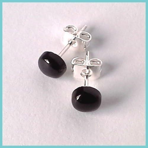 5mm - Black Onyx Gemstone Post-Style / Stud Earrings