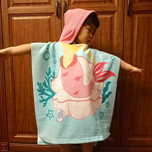 NovForth Kids Hooded Beach Towel for 1-6 Years Girls Baby Toddler,Use for Bath,Swimming,Pool and Beach Holiday,Soft Microfiber Strong Absorbent - Thumbnail 3