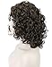 Kalyss Women's Short Curly Medium Brown Synthetic Hair Wig with Black Headband Wigs