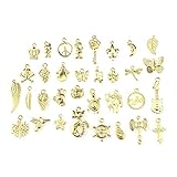 Charms, Buytra Wholesale Bulk 50 Pack Mixed Gold Pendant Charms for Jewelry Making Bracelet Necklace DIY Crafts