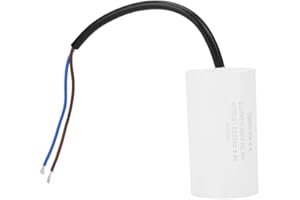 THINCOL Capacitor, 20UF Capacitor CBB60 Motor Start Capacitor Start Capacitor Run Capacitor CBB60 Motor Start Capacitor 450V 20uF Microfilter Capacitor with Cable Guide, 20UF Sheathed Capacitor