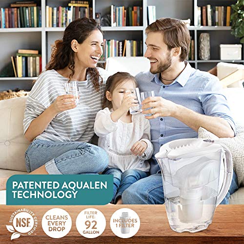 Nakii Everyday Water Filter Pitcher, Powerful Ion and Aquelen