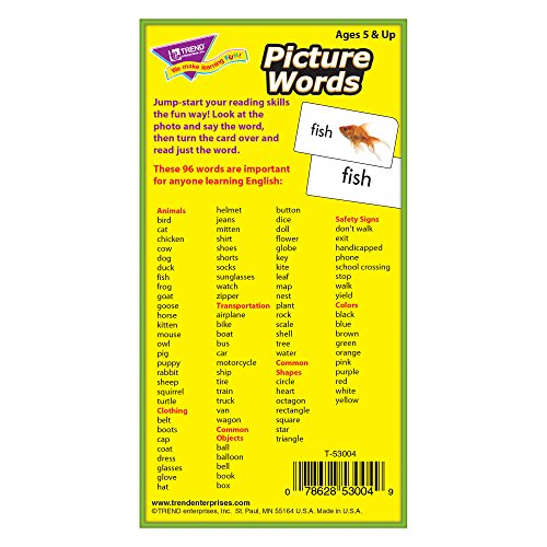 Picture Words Flash Cards