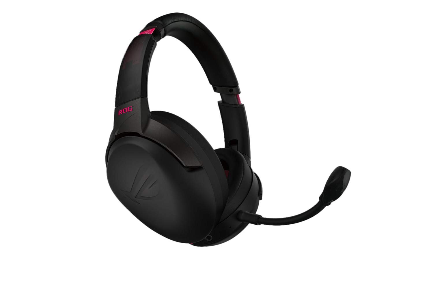 ASUS ROG Strix Go 2.4 Electro Punk Wireless Gaming Headphones with USB-C 2.4 GHz Adapter | Ai Powered Noise-Cancelling Microphone | Over-Ear Headphones for PC, Mac, Nintendo Switch, and PS4